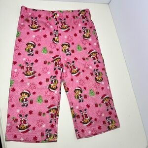 Pink Christmas Dora the Explorer as Santa Vintage Y2K Pajama Pants